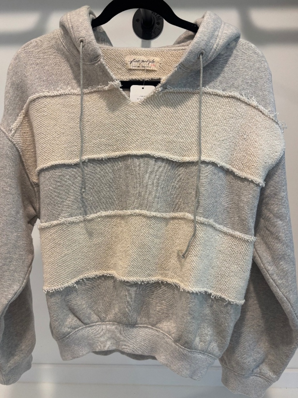 Free People Sweatshirt with hood, new with tags, size XS